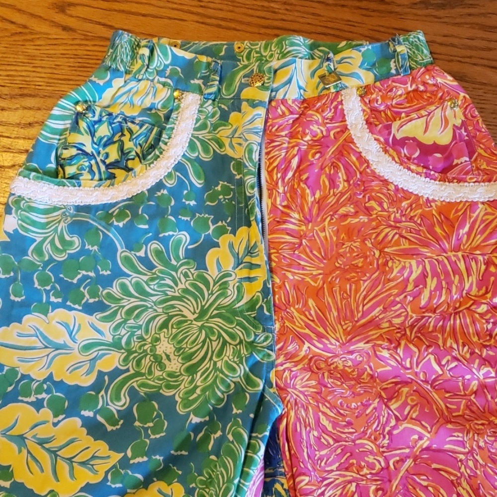 Rare vintage Lilly Pulitzer mulitifabric pants